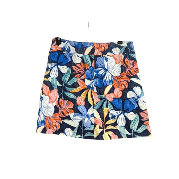Tommy Bahama Womens Floral Print Skirt Size 12 Multicolor Linen Cotton Blend - Picture 5 of 7